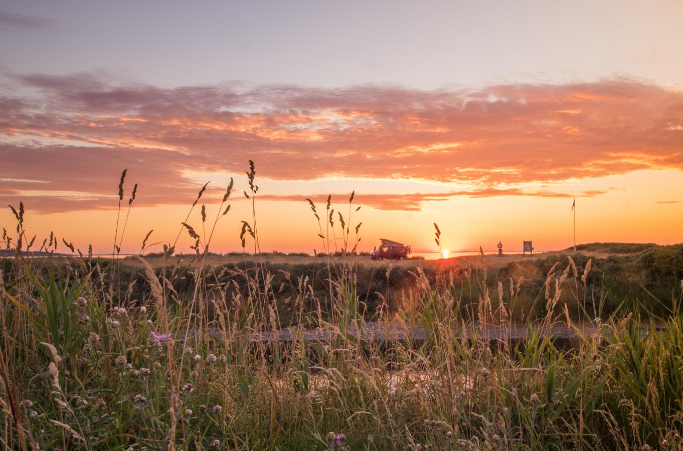 Solnedgang ved Himmerlands Vestkyst