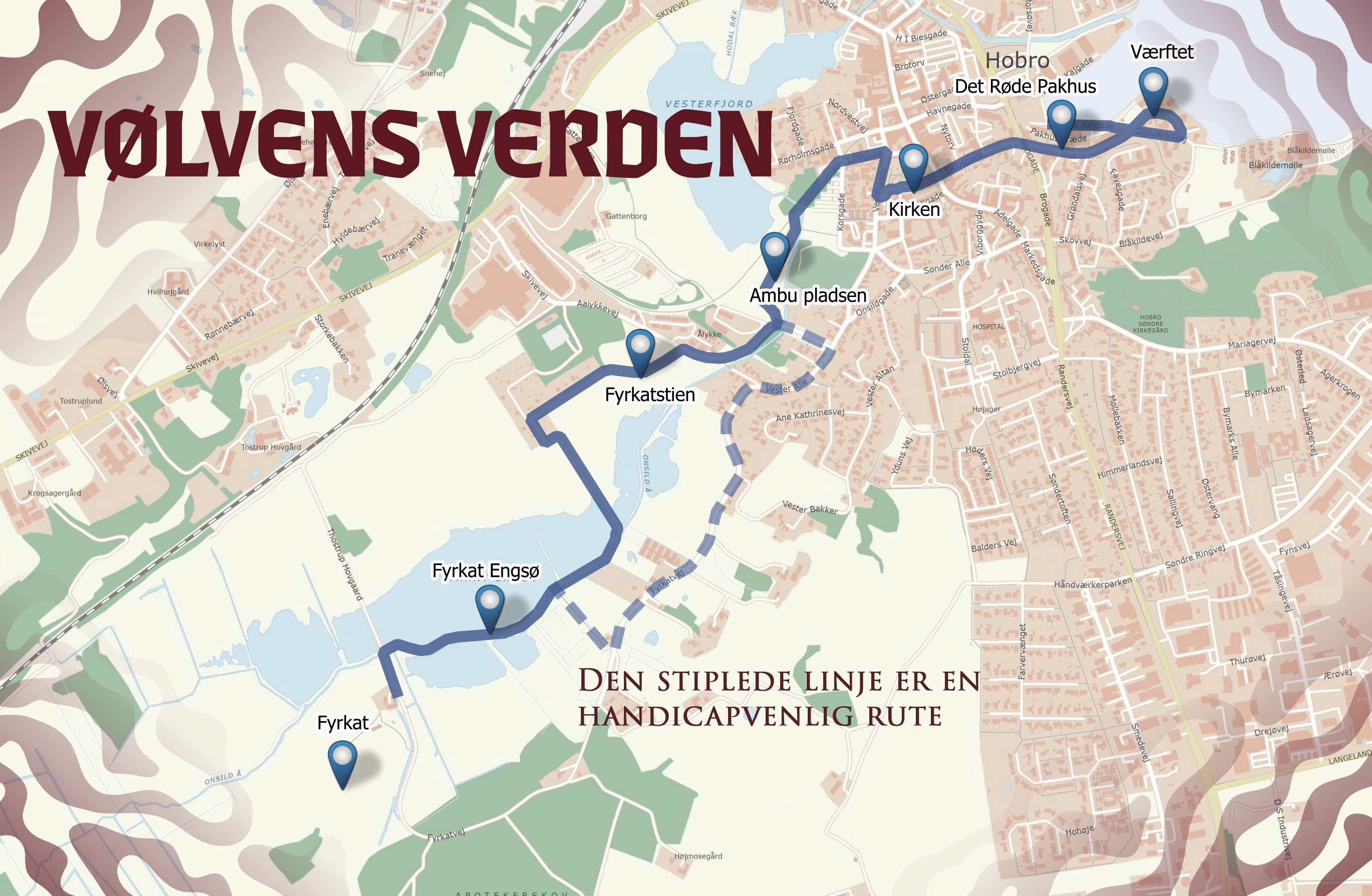 Vølvens Verden - kort, vandring, rute