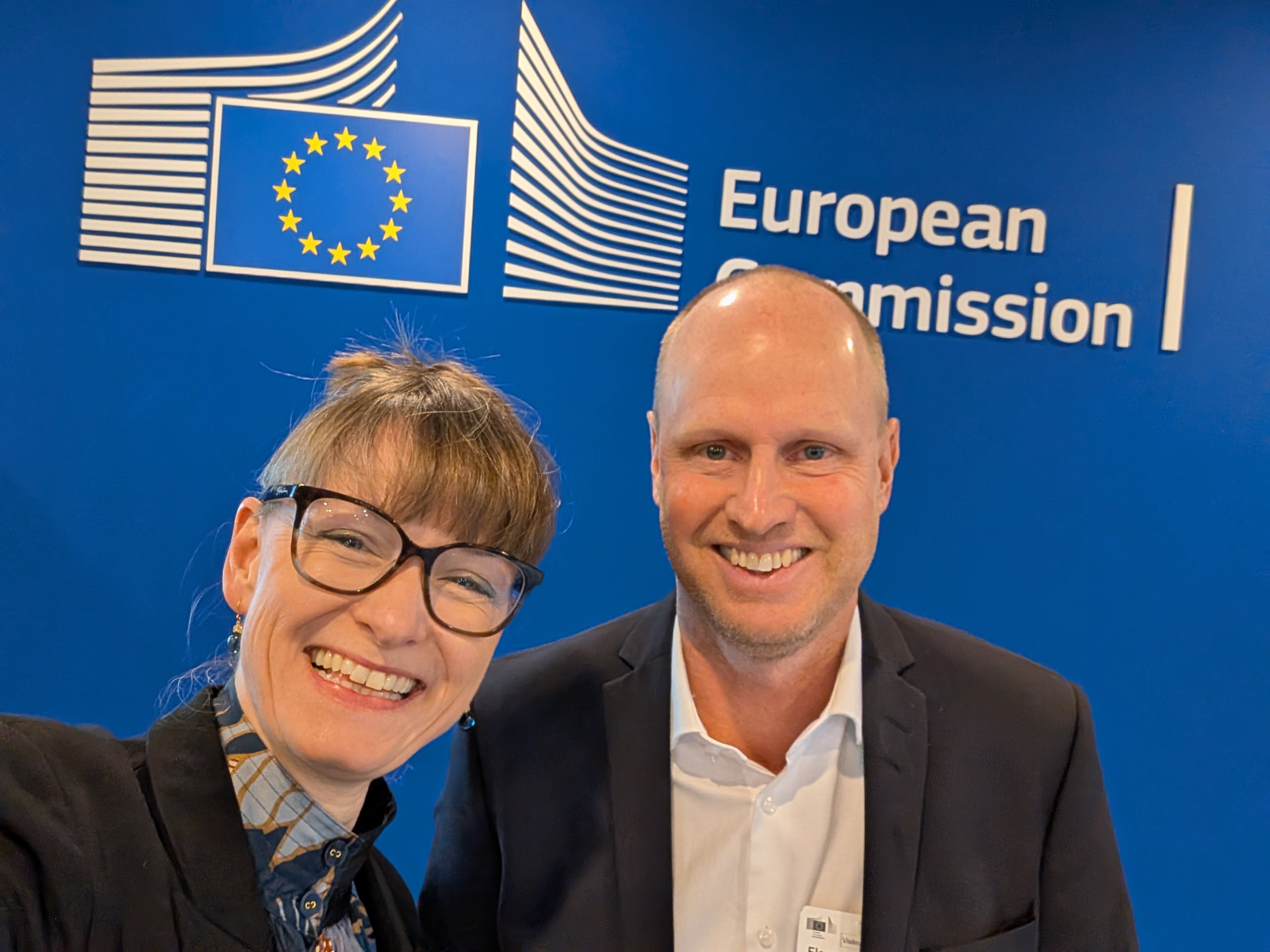 Johanne og Flemming i Bruxelles hos EU-kommisionen